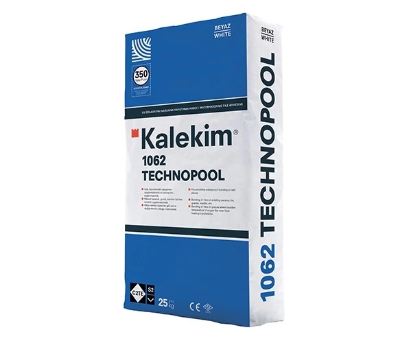 1062 KALEKİM TECHNOPOOL BEYAZ Su Yalıtımına Katkı Sağlayan Yapıştırma Harcı (C2TE S2) 25kg